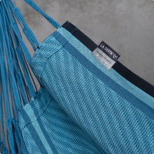 Cumbia Organic Blue Zebra - Sitzteil aus Bio-Baumwolle für Gestell Udine Blau