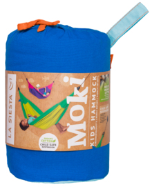 Moki Dolphy - Kinder-Hängematte aus Bio-Baumwolle inkl. Befestigung Blau