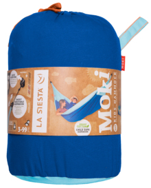 Moki Dolphy - Max Kinder-Hängematte aus Bio-Baumwolle inkl. Befestigung Blau